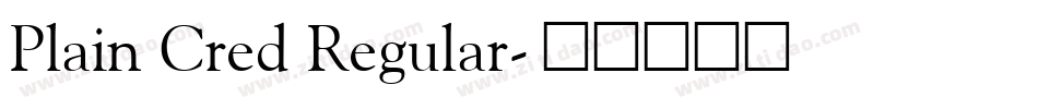 Plain Cred Regular字体转换